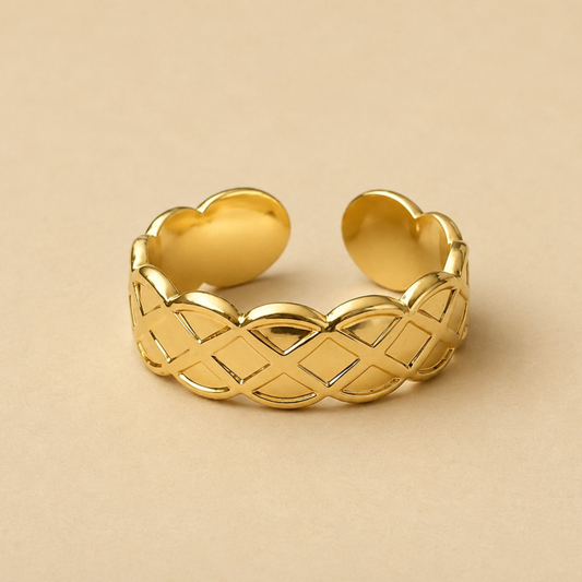 18K Gold Plated Cupid Glow Gold Ring