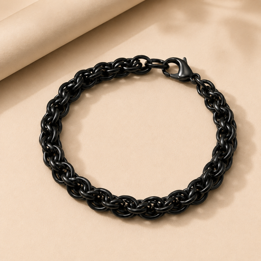 Men - Obsidian Chain Bracelet