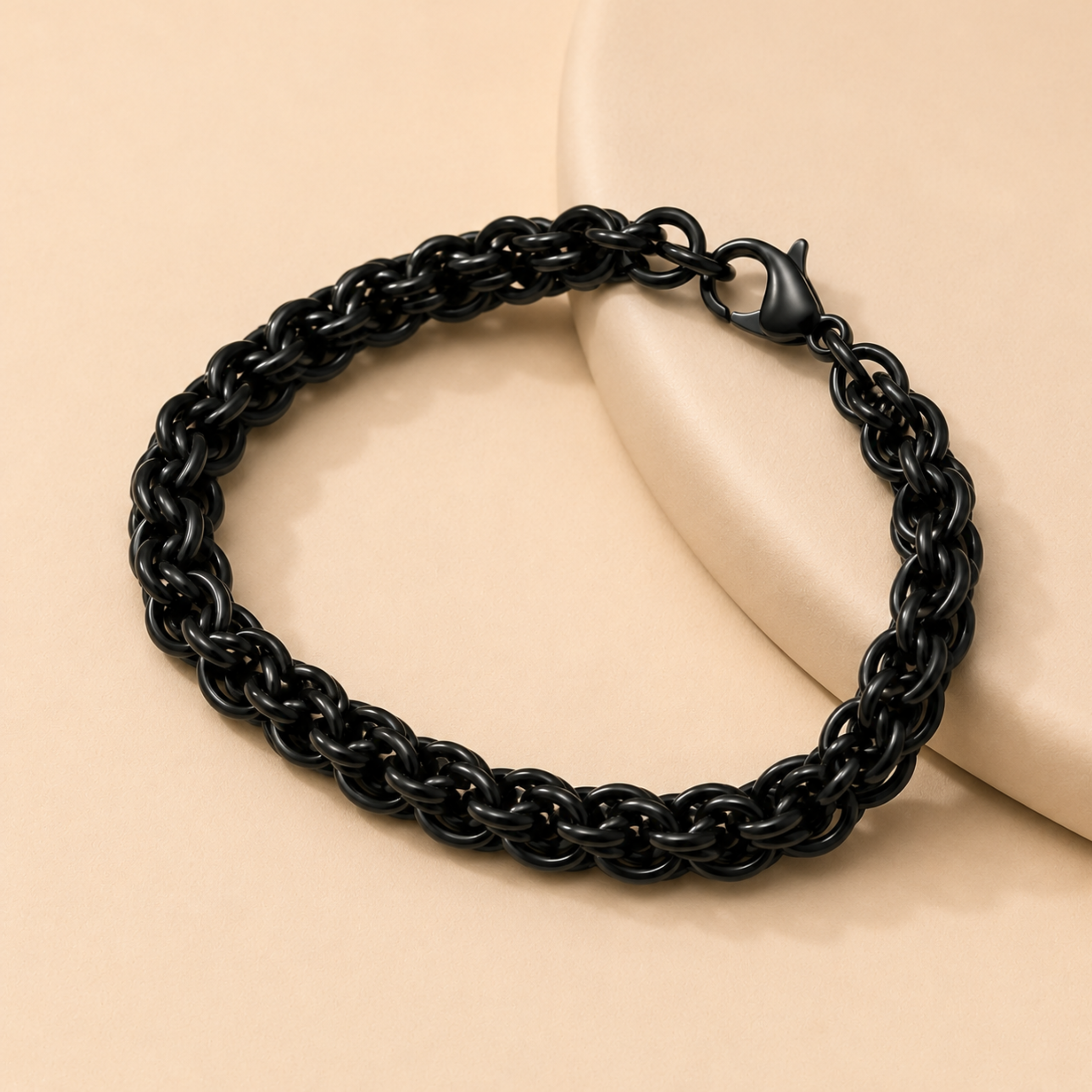 Men - Obsidian Chain Bracelet 