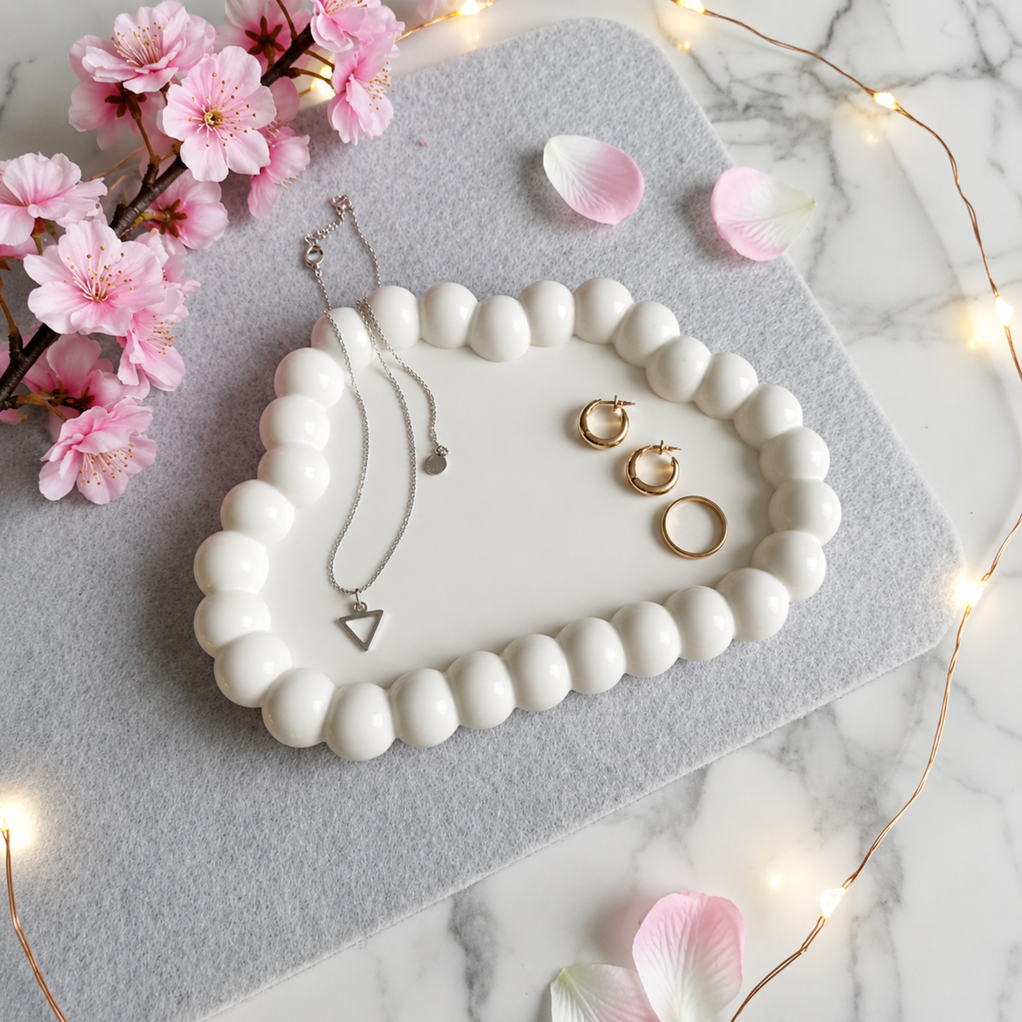 Premium White Catchall Tray for Accessories