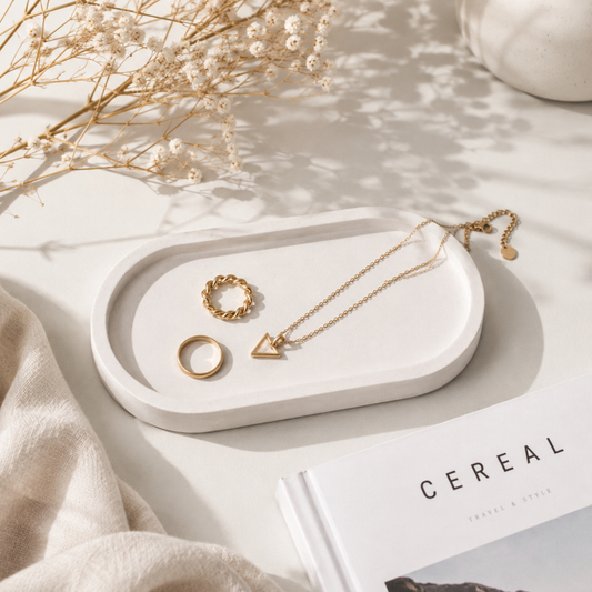 Aesthetic Jewelry Organizer Tray for Accessories Storage