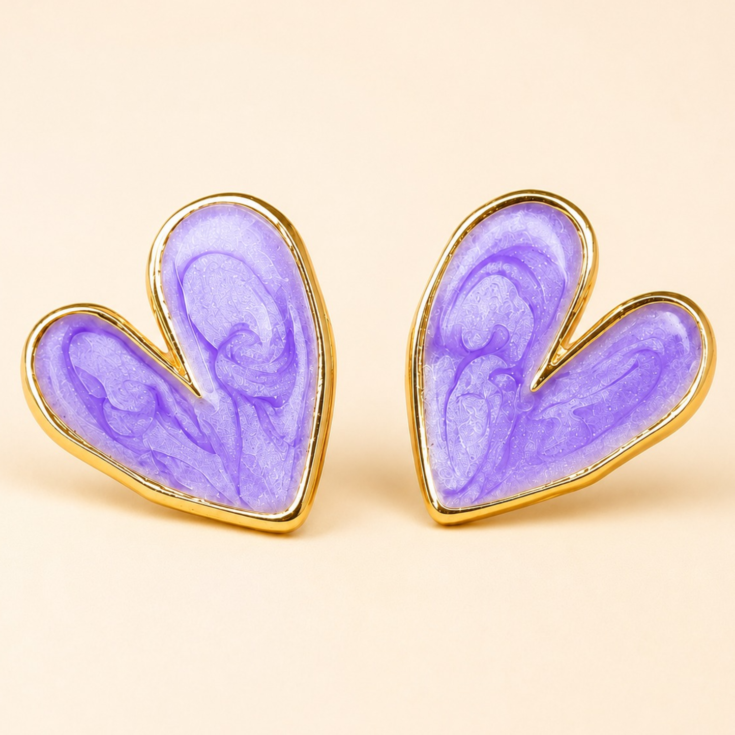 Drop Love Heart Shape Stud Earrings
