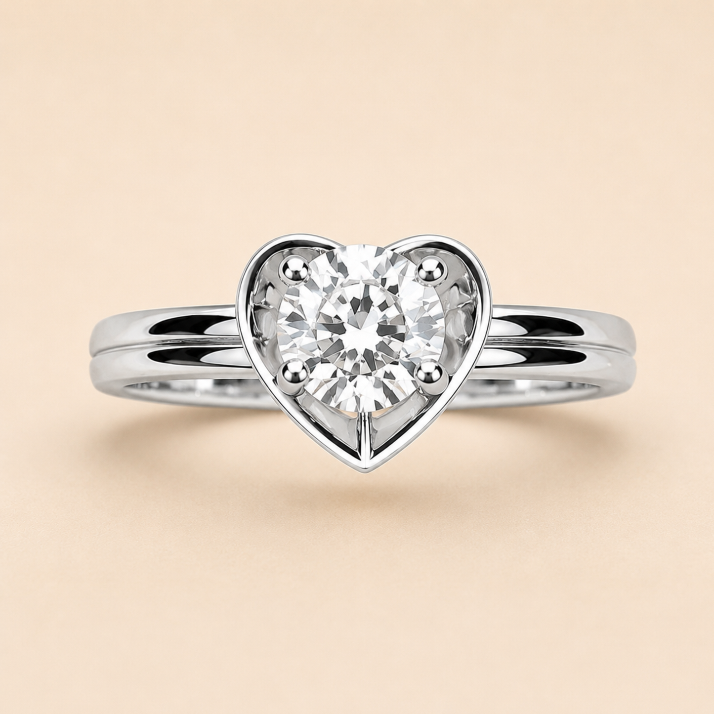 Heart Crystal Adjustable Ring