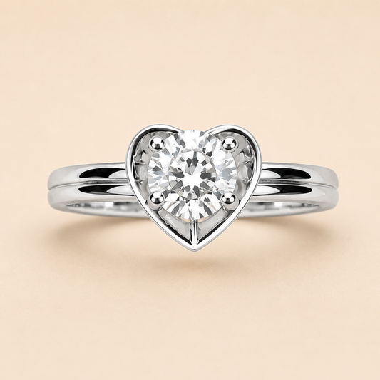 Heart Crystal Adjustable Ring