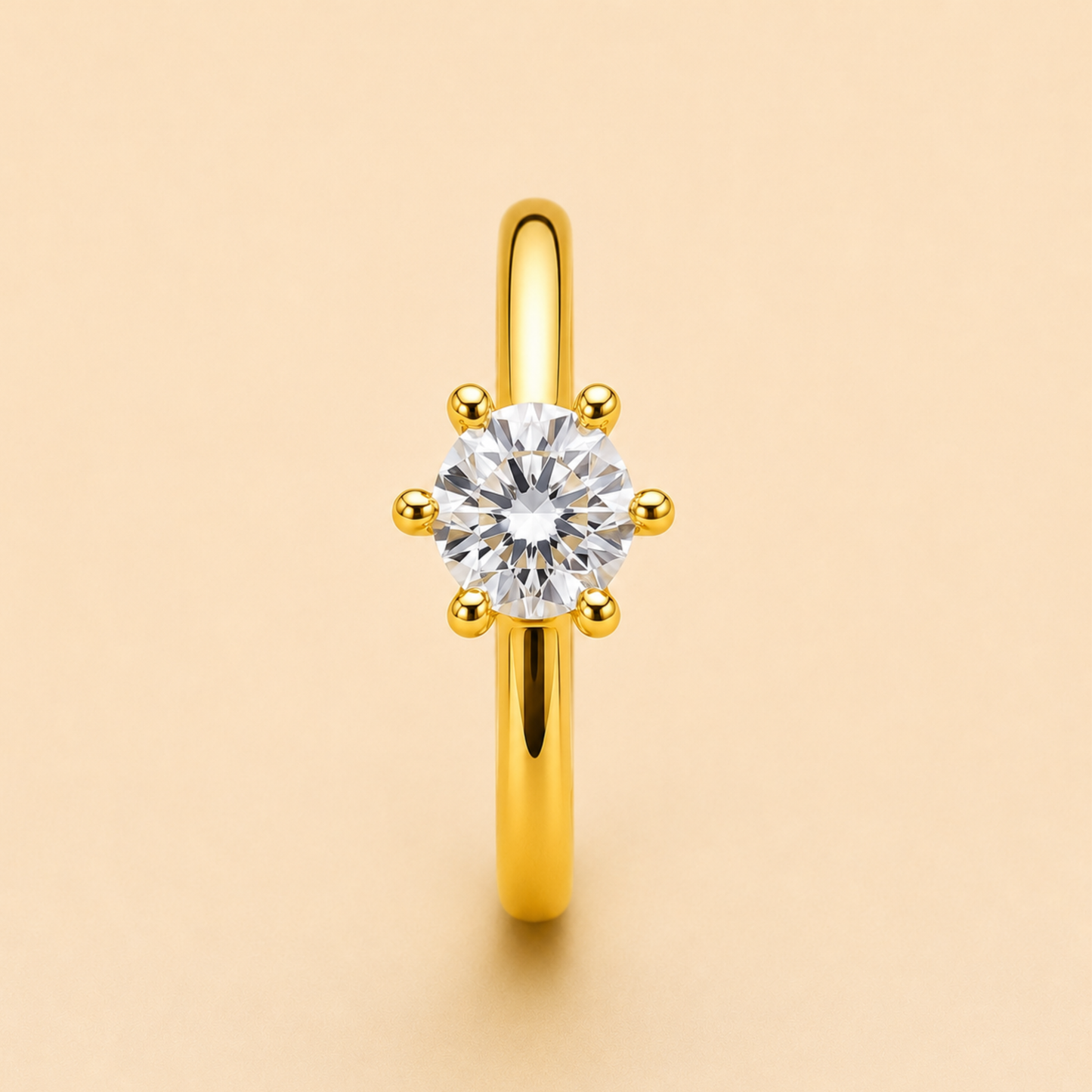 Premium Gold Crystal Adjustable Ring