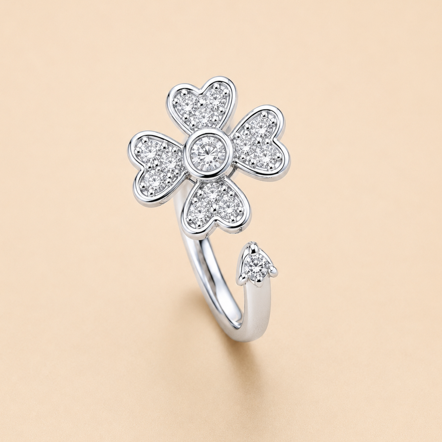 Dainty Blossom Sparkle Ring