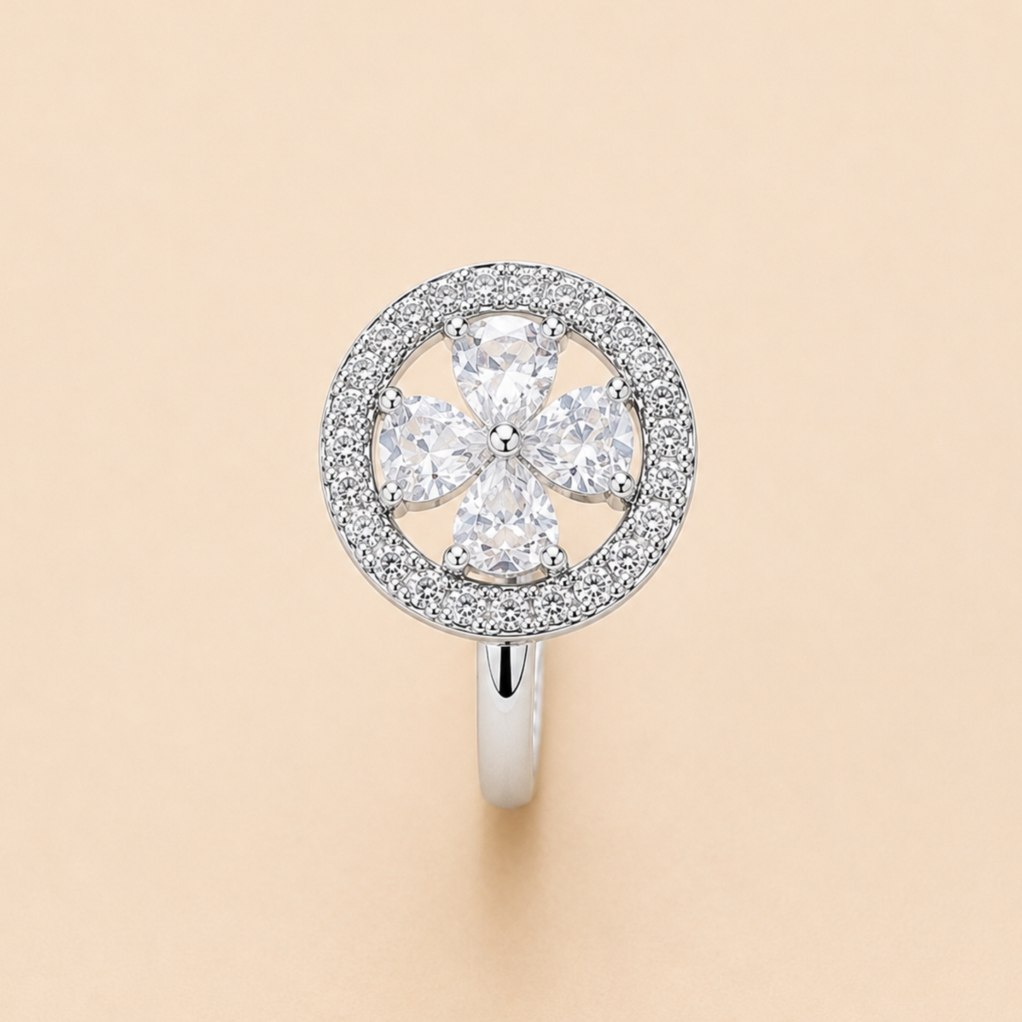 Anti-Tarnish Lucky Clover Ring