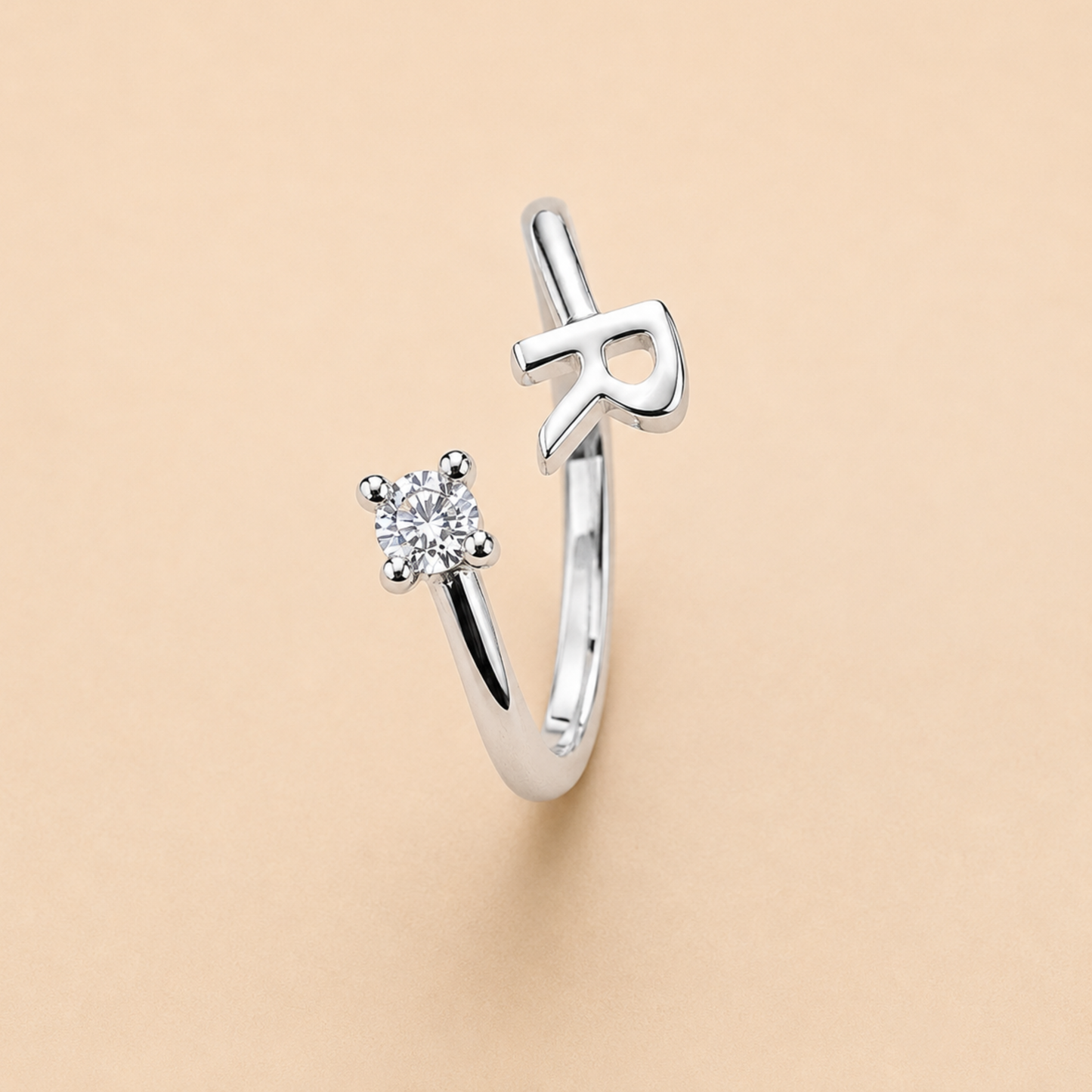 Premium R Monogram Adjustable Ring