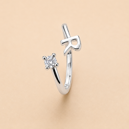 Premium R Monogram Adjustable Ring