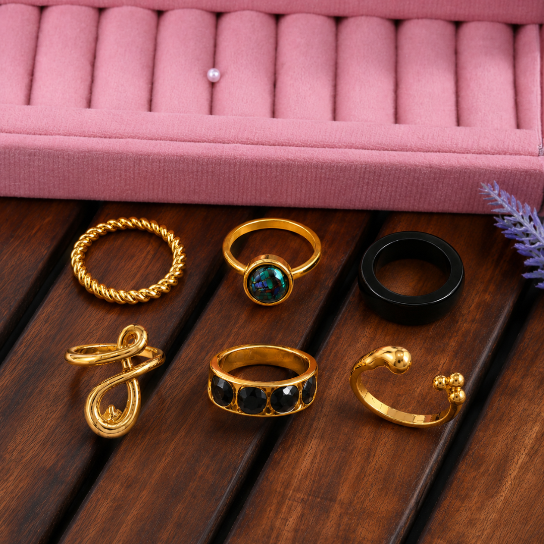 Midnight Luxe Ring Set