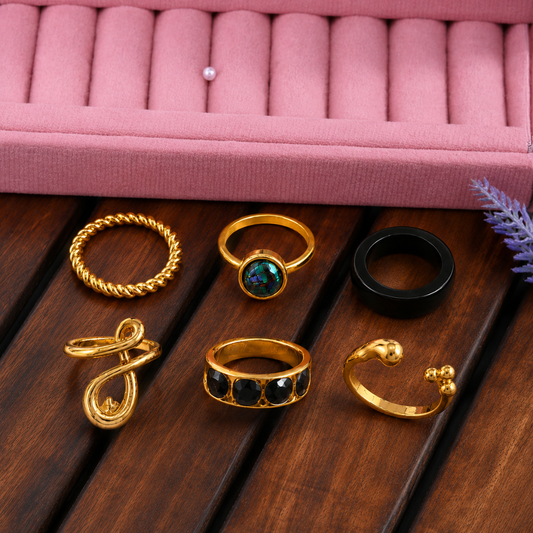 Midnight Luxe Ring Set