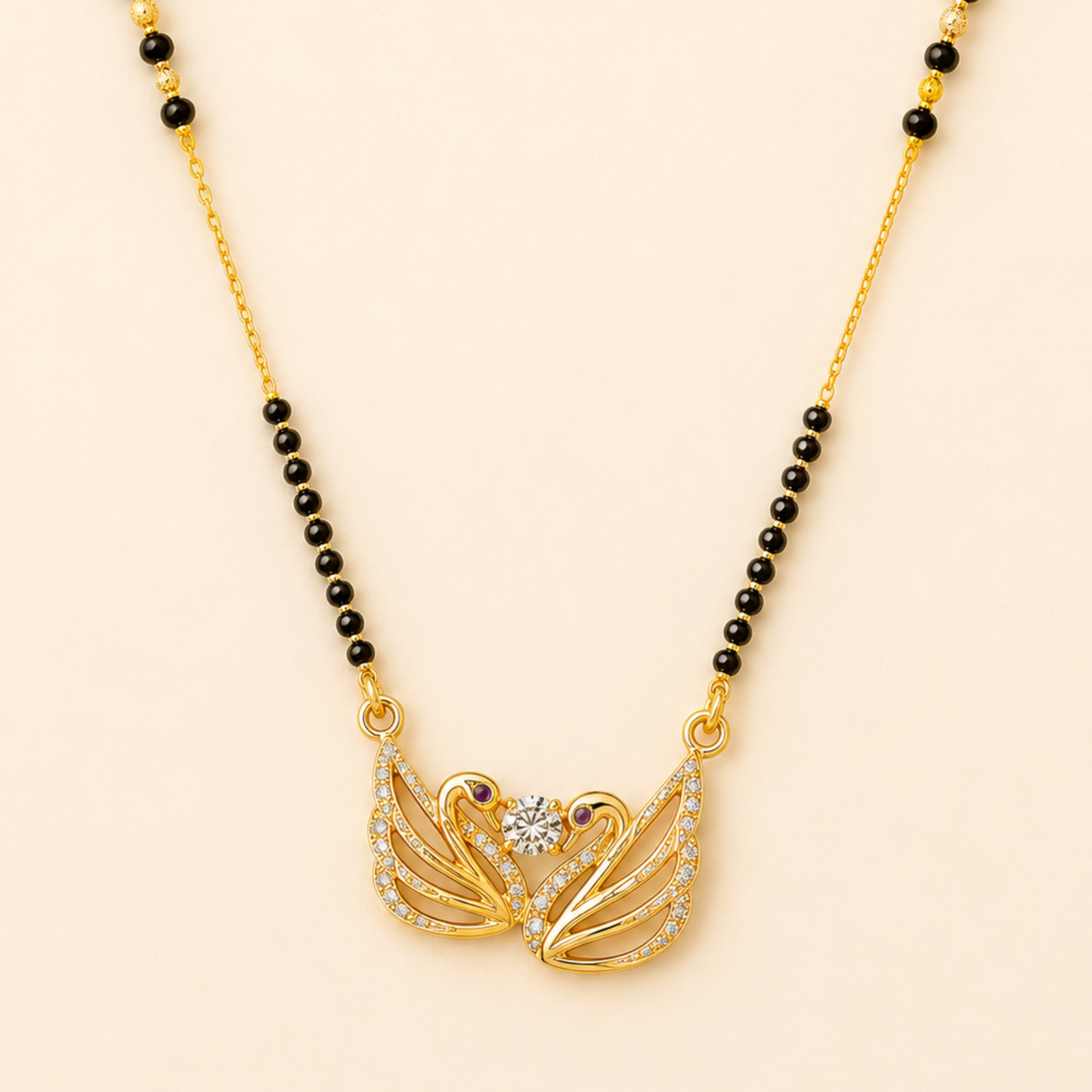 Twin Swan Love Mangalsutra