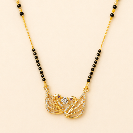 Twin Swan Love Mangalsutra