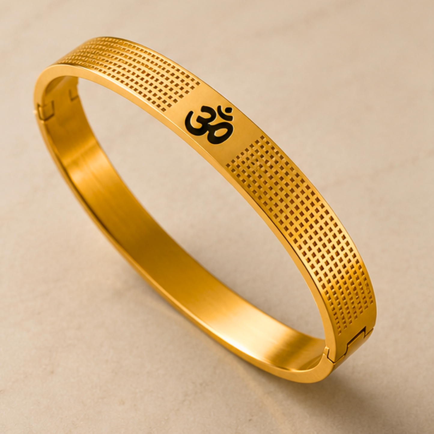 Men - Om Divine Grid Kada Bracelet