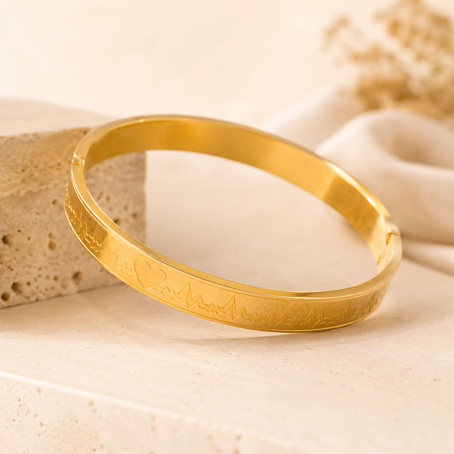 Men - Heartbeat Love Kada Bracelet