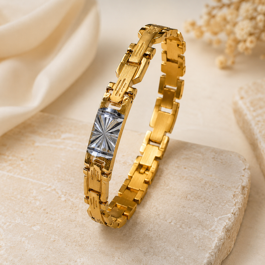 Men - Imperial Crystal Gold Bracelet