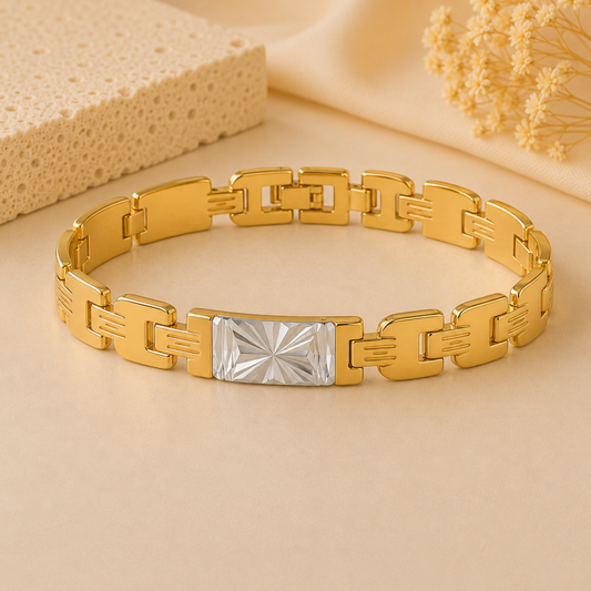 Men - Imperial Crystal Gold Bracelet