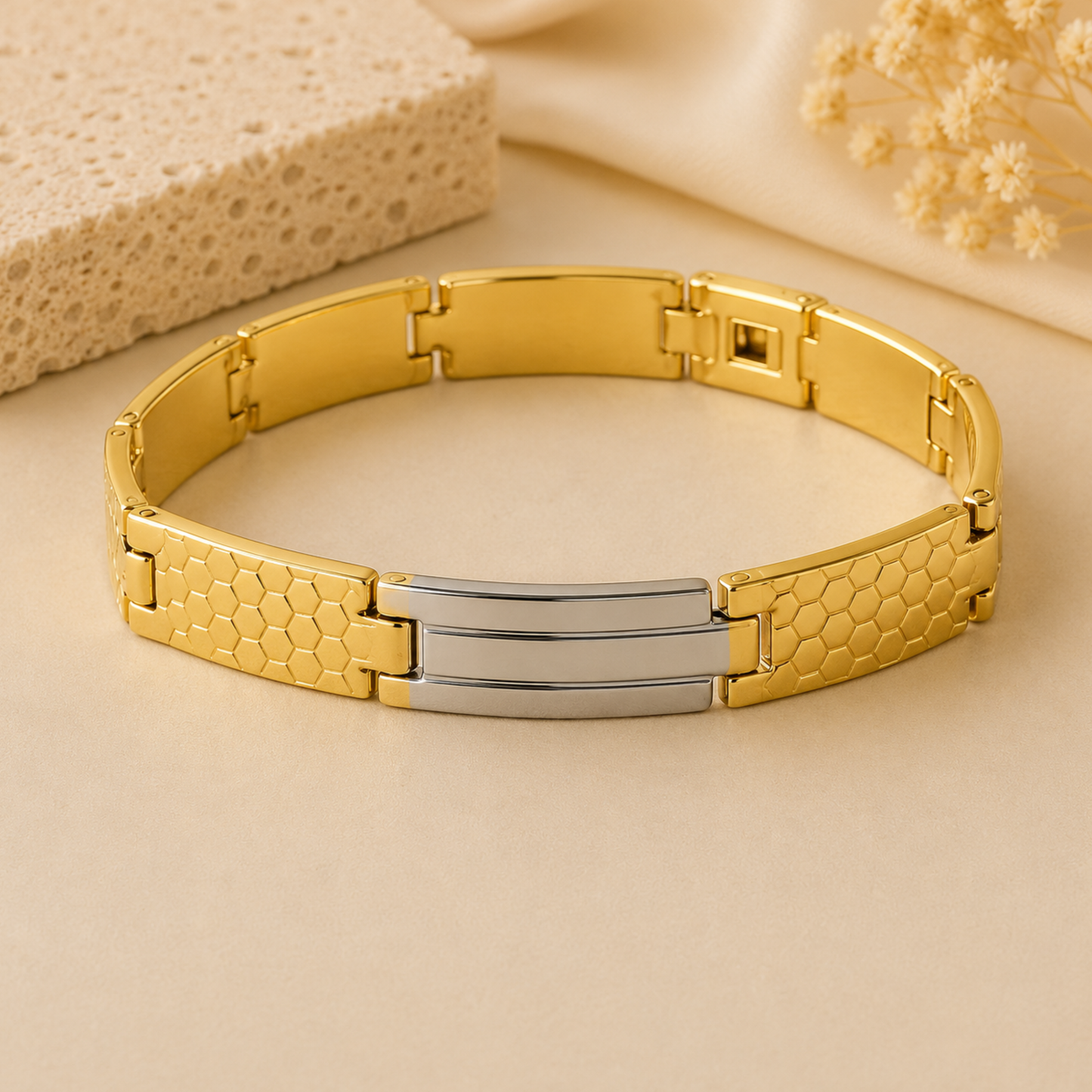 Men - Honeycomb Pattern Bracelet