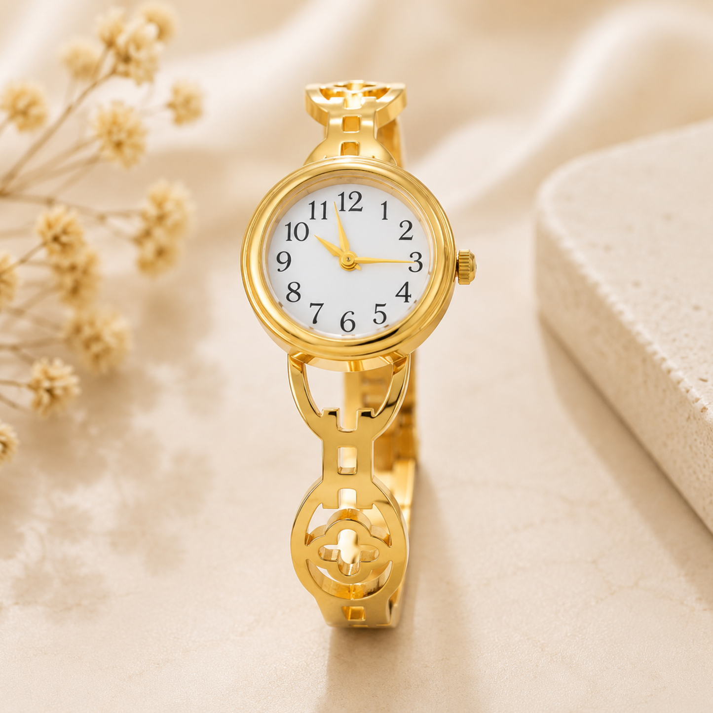 Golden Clover Bracelet Watch