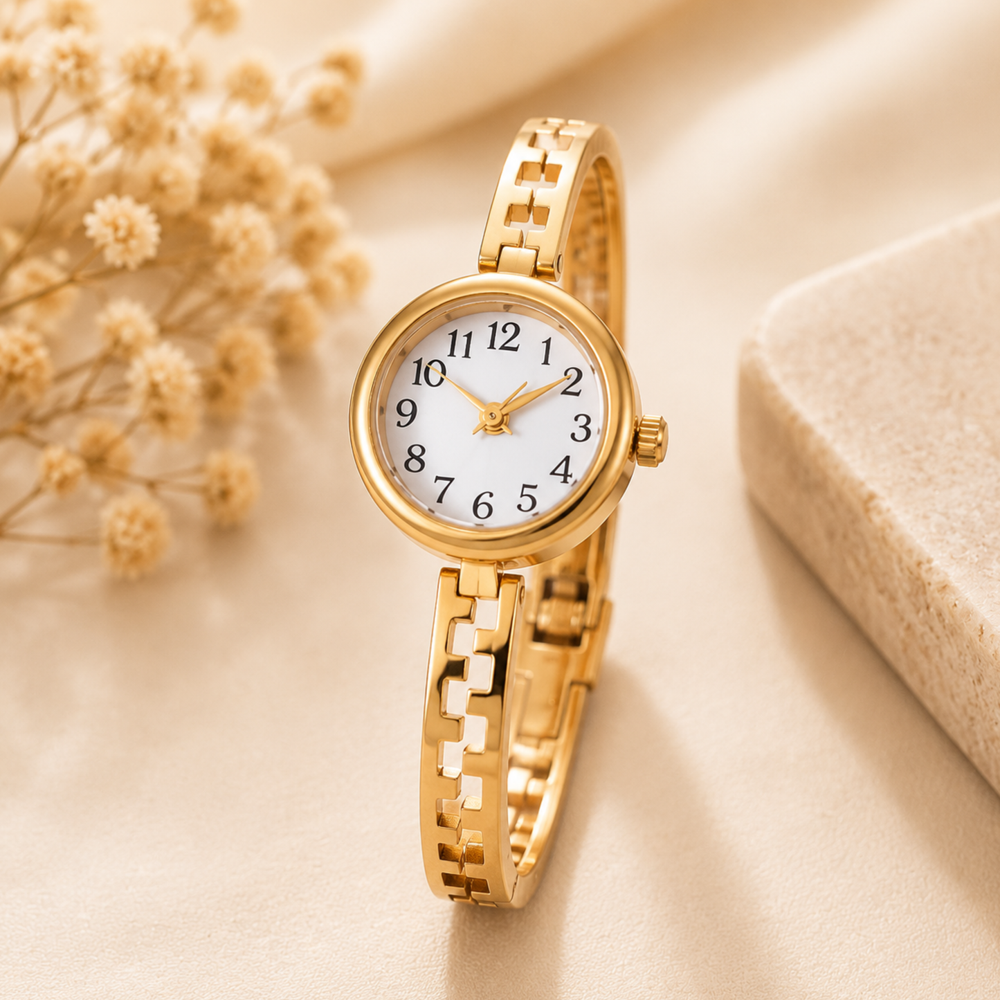 Golden Maze Bracelet Watch