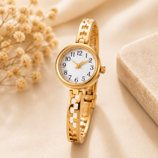 Golden Maze Bracelet Watch