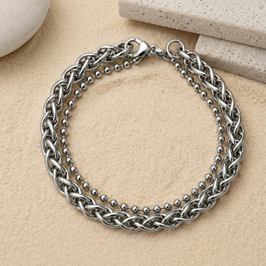 Men - Fusion Double Chain Bracelet