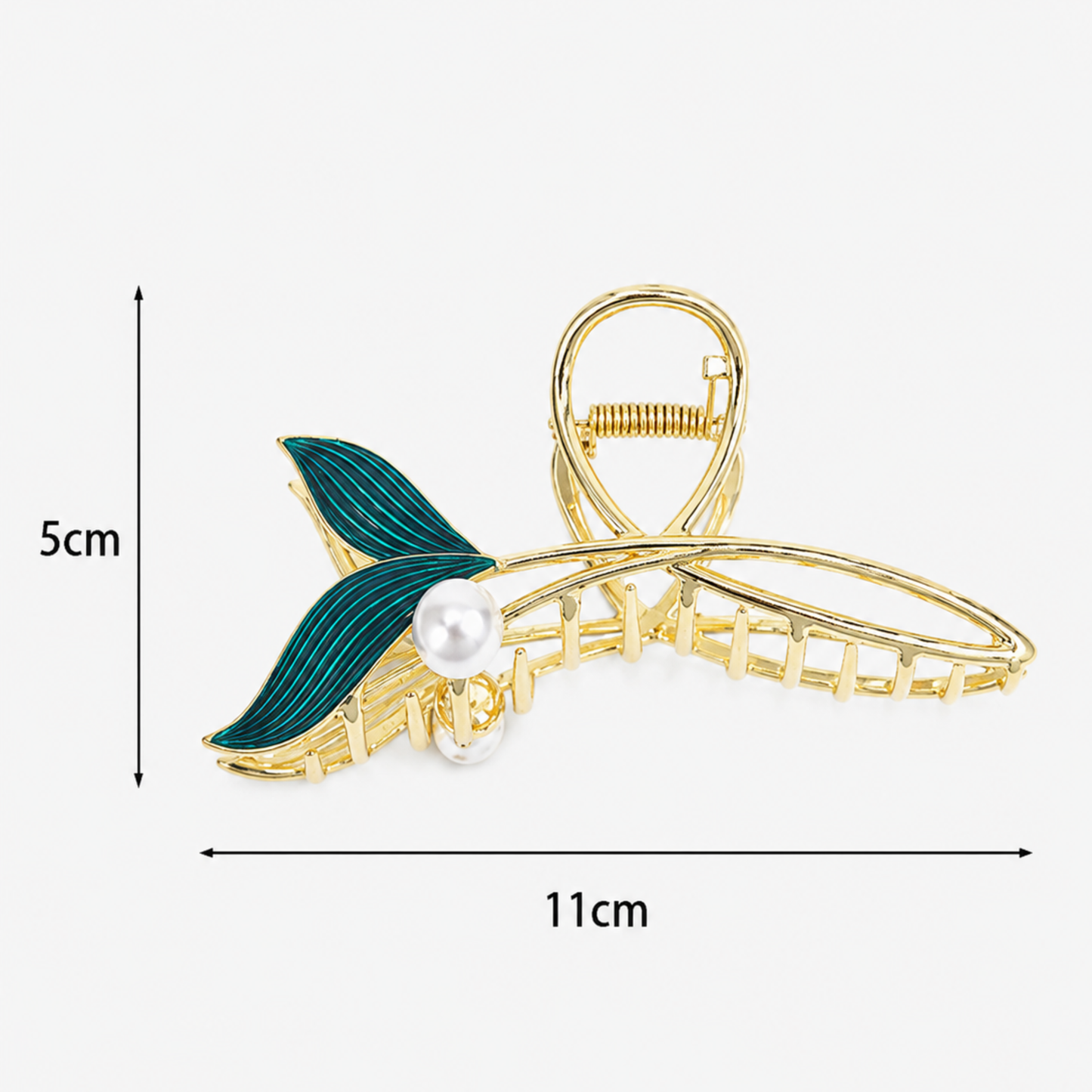 Pearl Leaf Hair Claw Clip