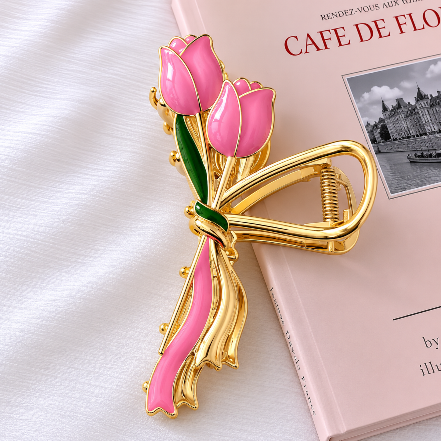Tulip Bouquet Hair Claw Clip