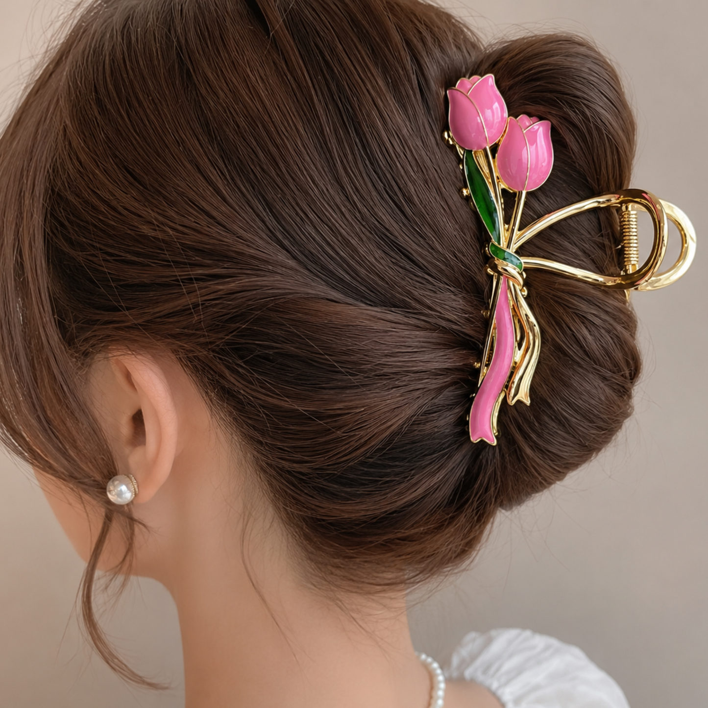Tulip Bouquet Hair Claw Clip