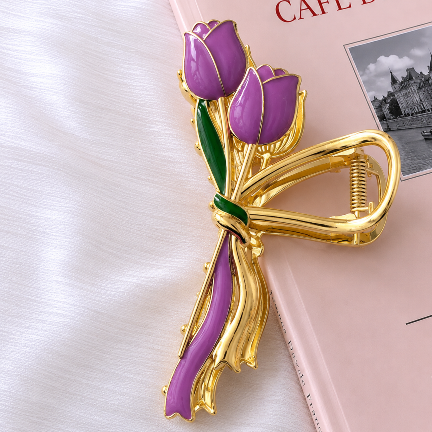Tulip Bouquet Hair Claw Clip