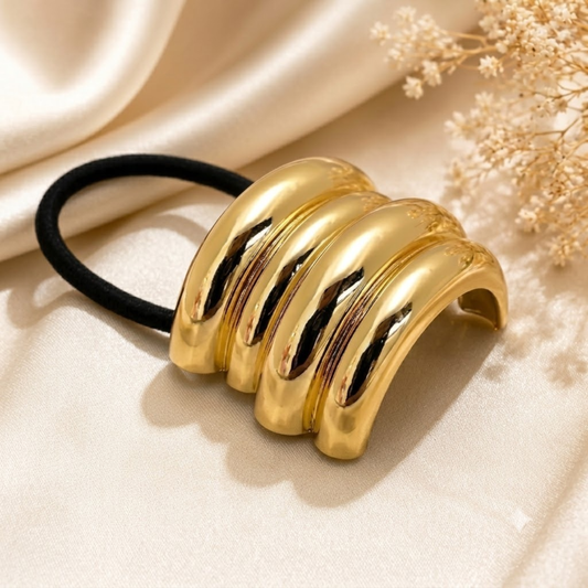 Gold Ripple Hair Tie