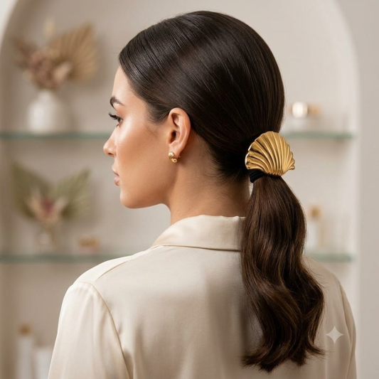 Golden Wave Pony Cuff Hair Tie