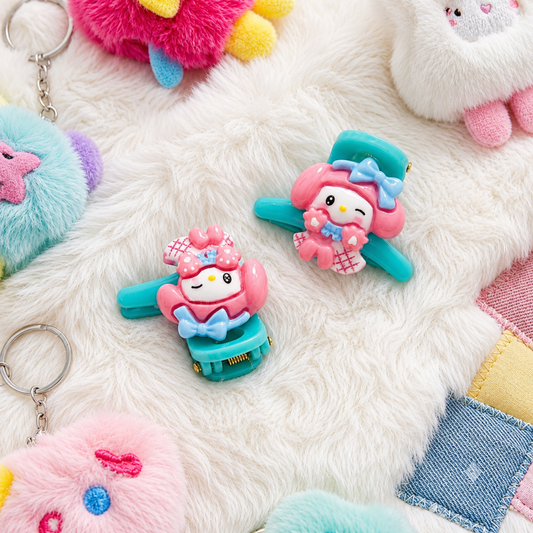Cartoon Cat Hair Clips Set for Kids