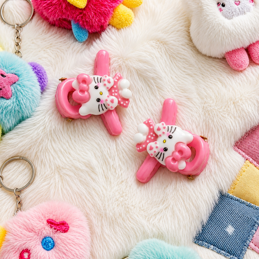 Cartoon Cat Hair Clips Set for Kids