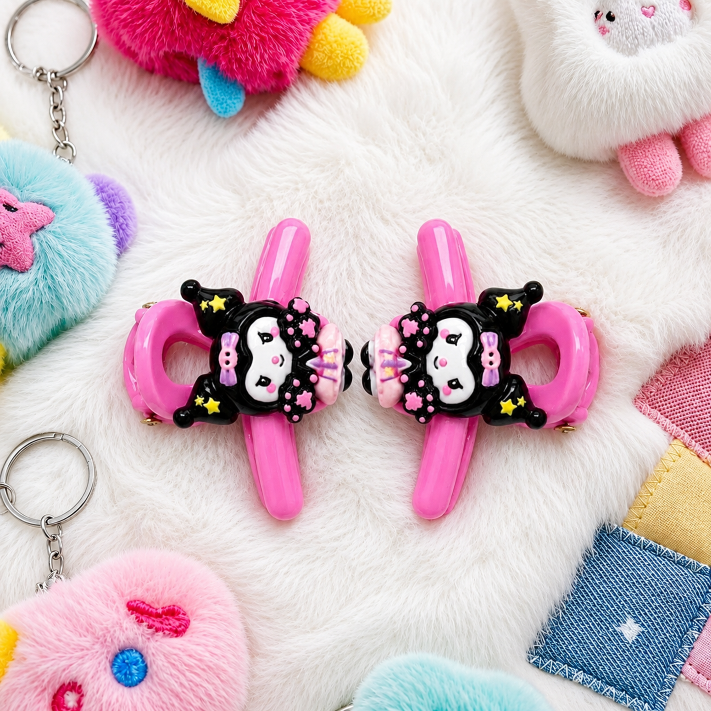 Cartoon Cat Hair Clips Set for Kids