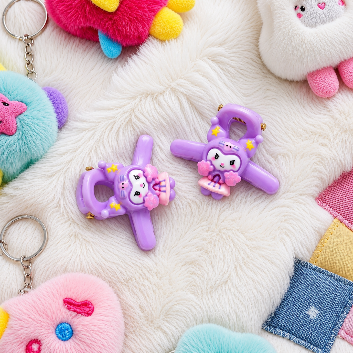 Cartoon Cat Hair Clips Set for Kids