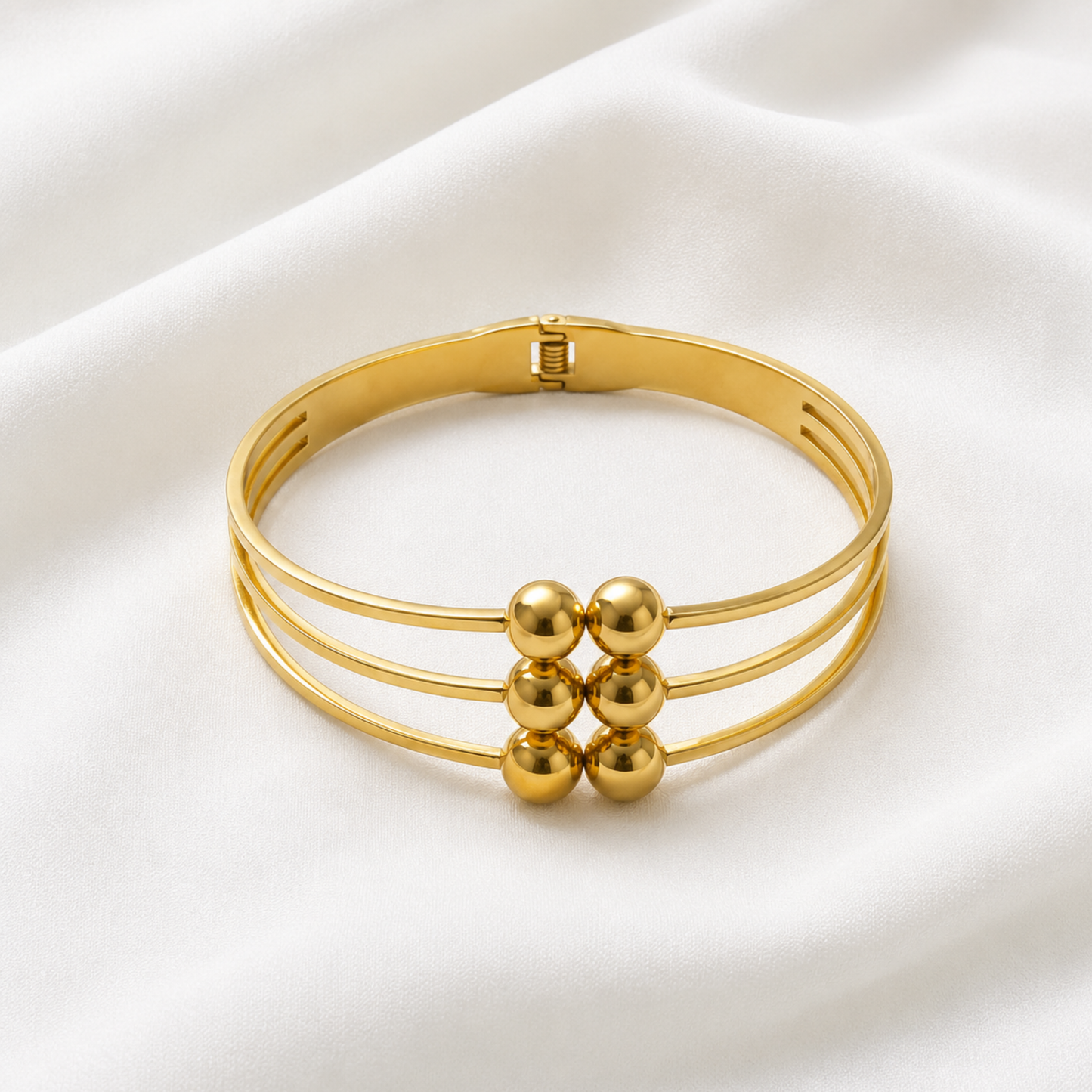 18K Gold Plated Luxe Sphere Diamond Bracelet