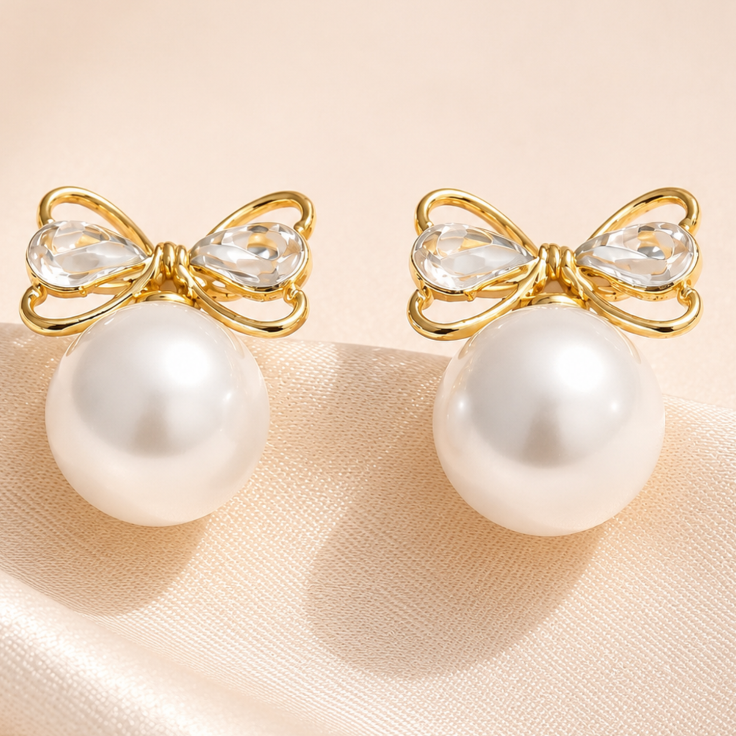 Ivory Ribbon Luxe Earrings
