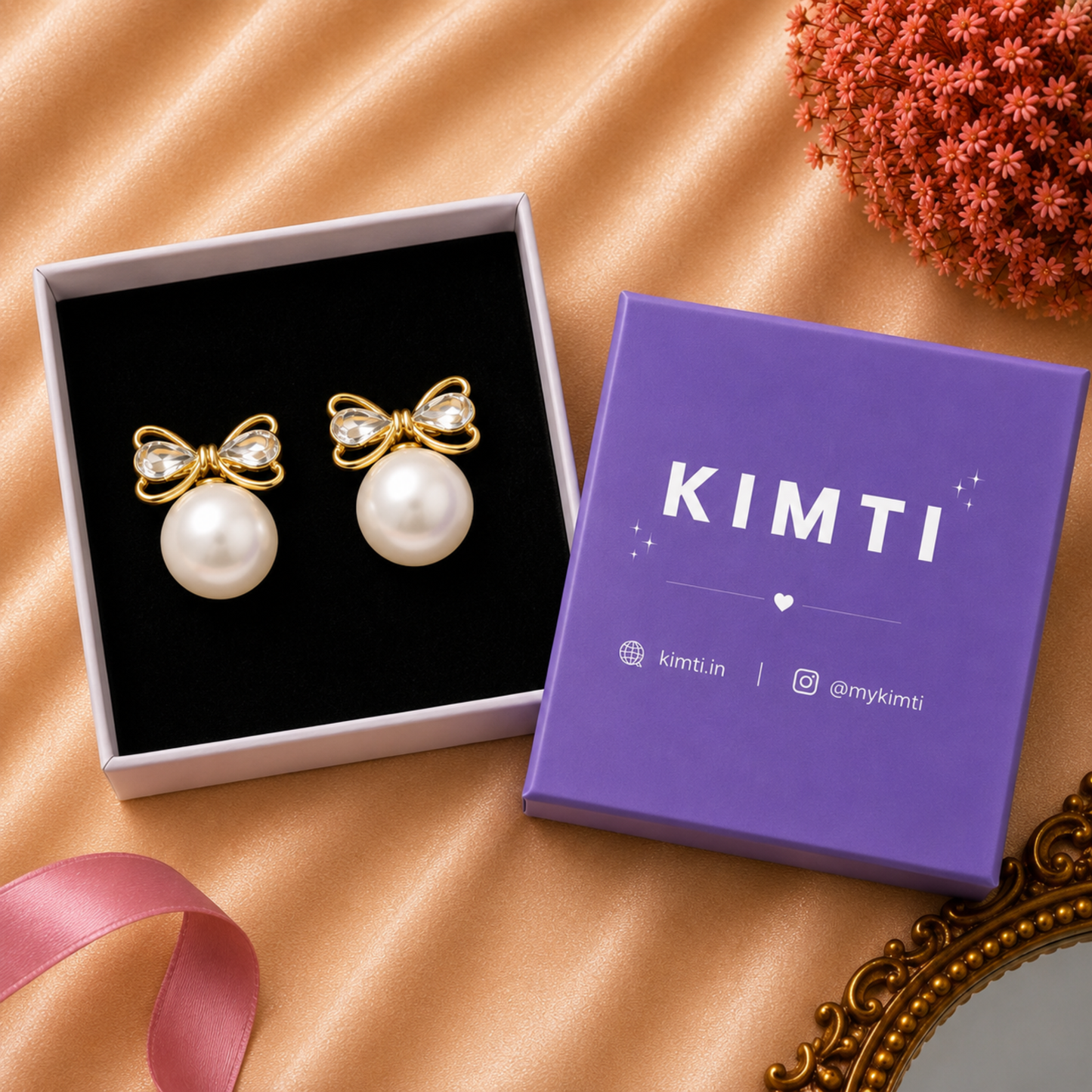 Ivory Ribbon Luxe Earrings