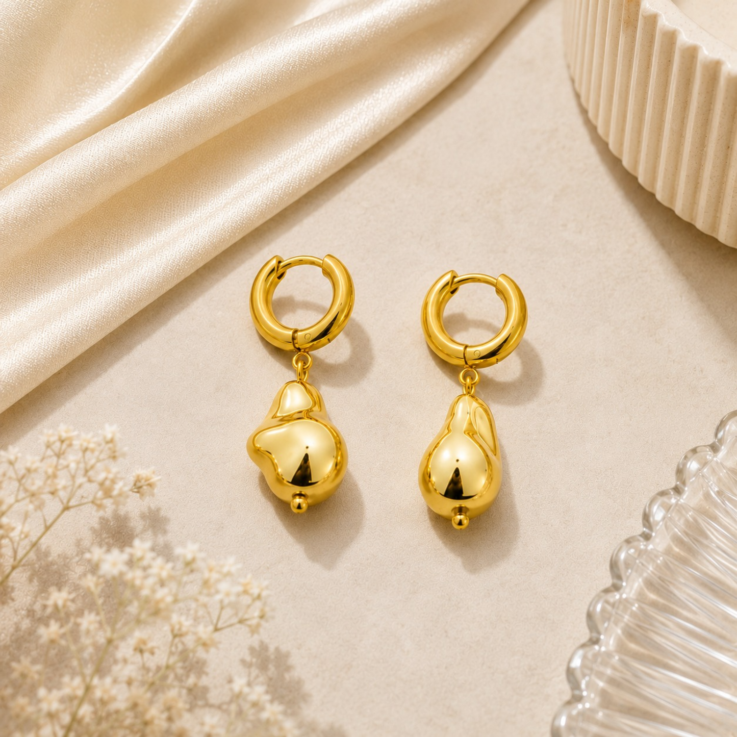 Modern Molten Drop Earrings