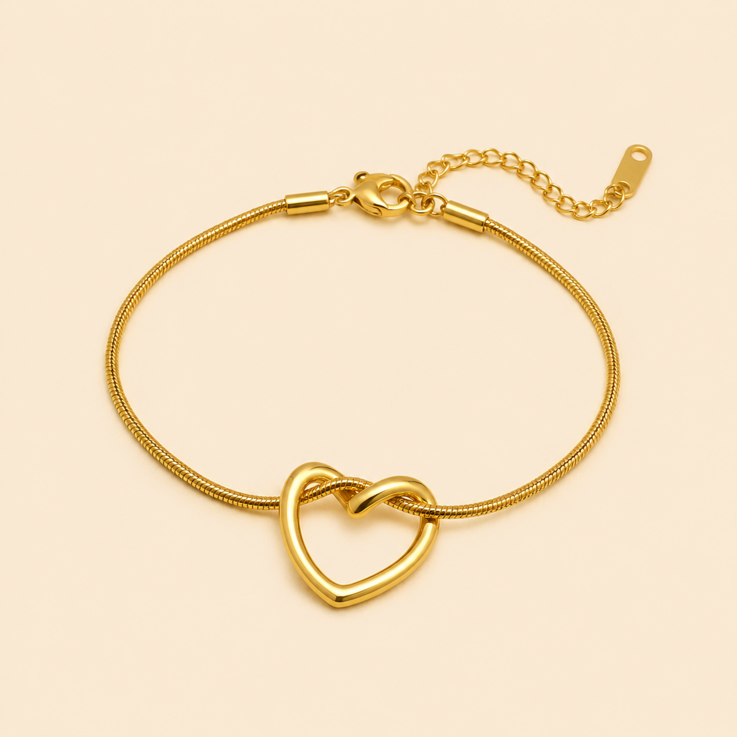 Golden Promise Heart Bracelet