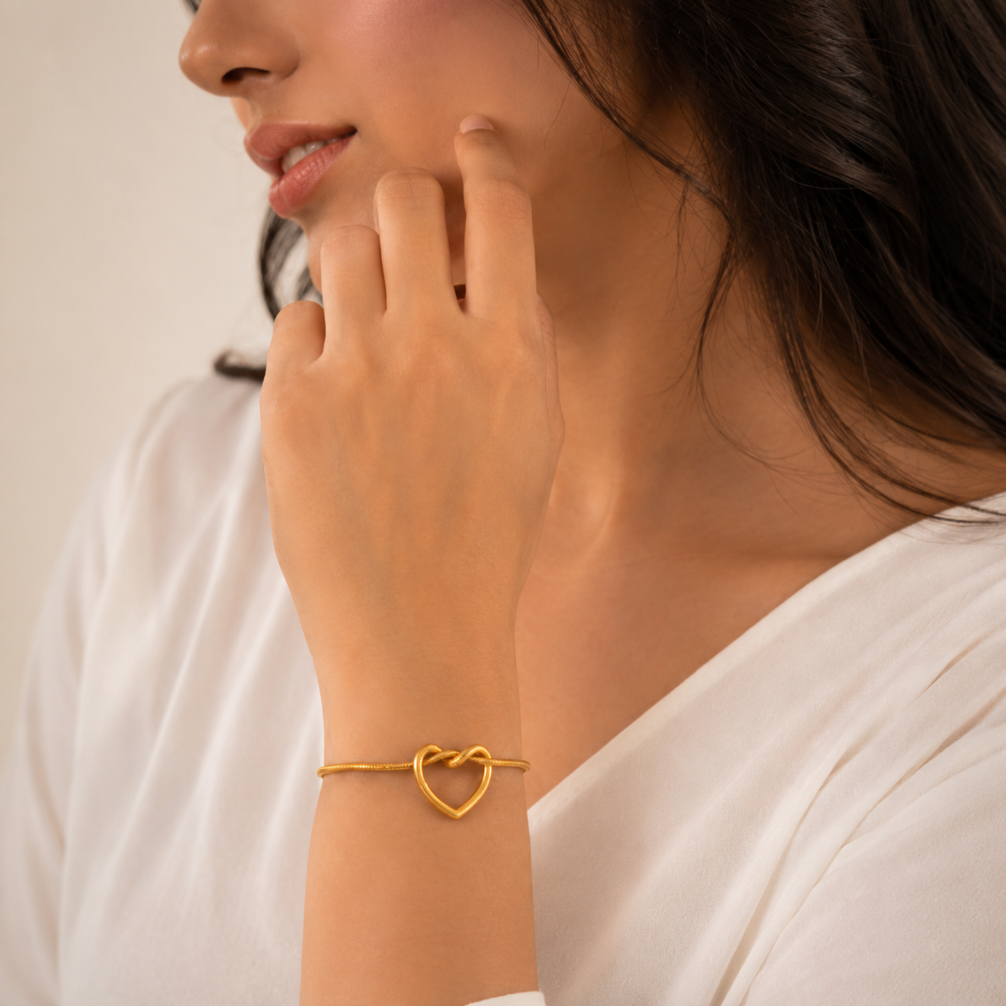 Golden Promise Heart Bracelet