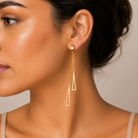 Golden Cascade Drop Earrings