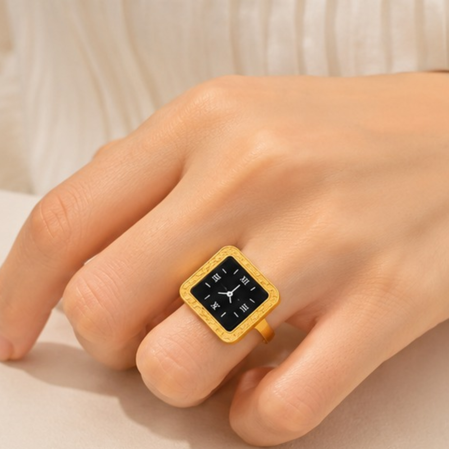 Golden Time Ring Watch