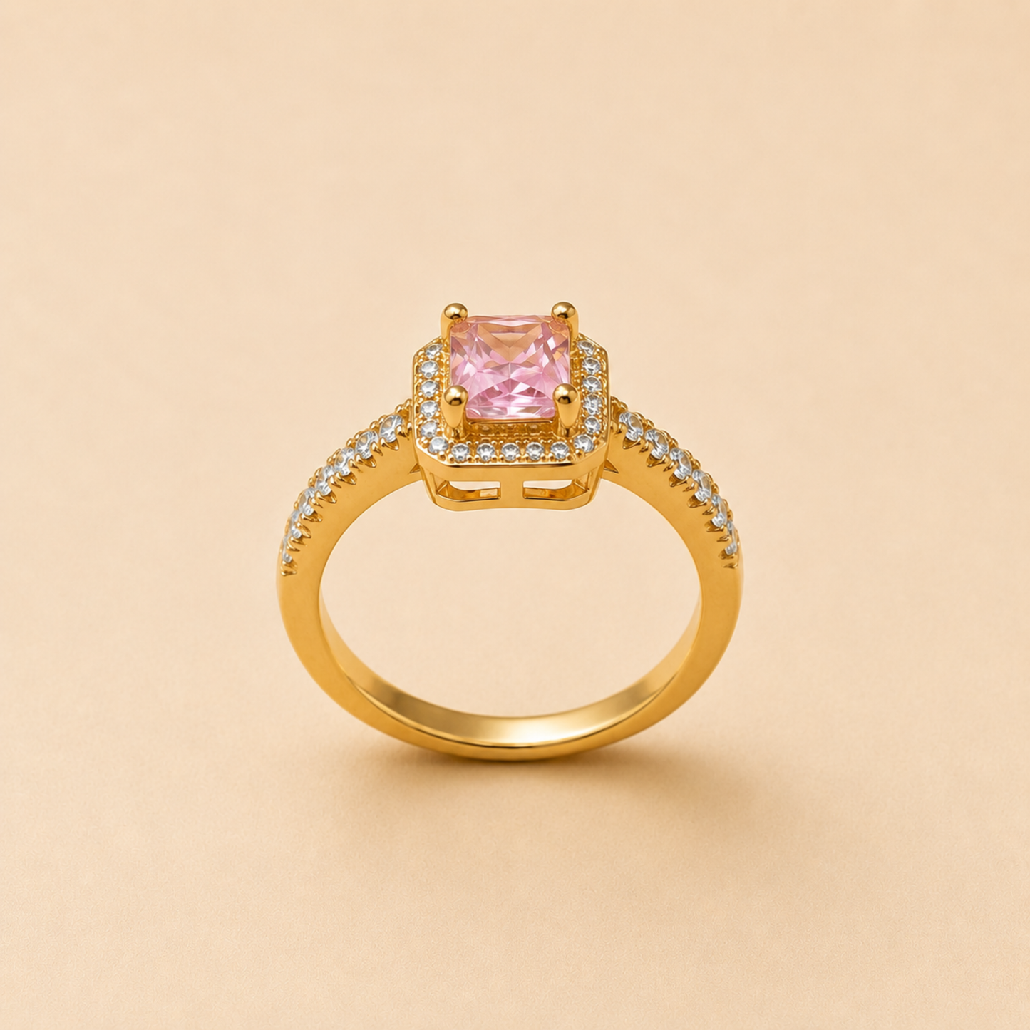 Blush Princess Halo Ring