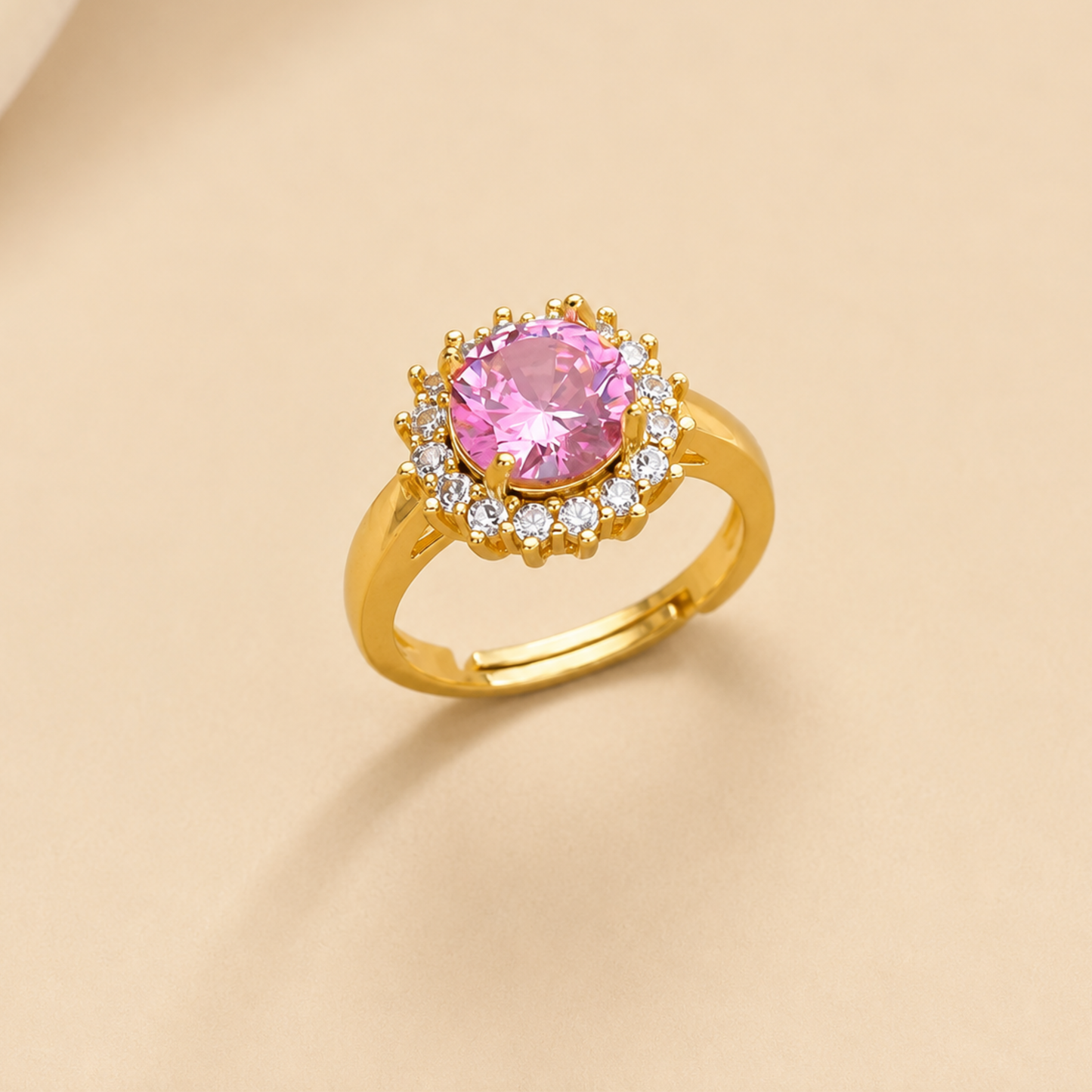 Rose Crystal Crown Ring
