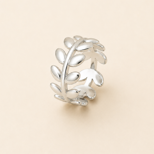 Silver Leaf Vine Ring