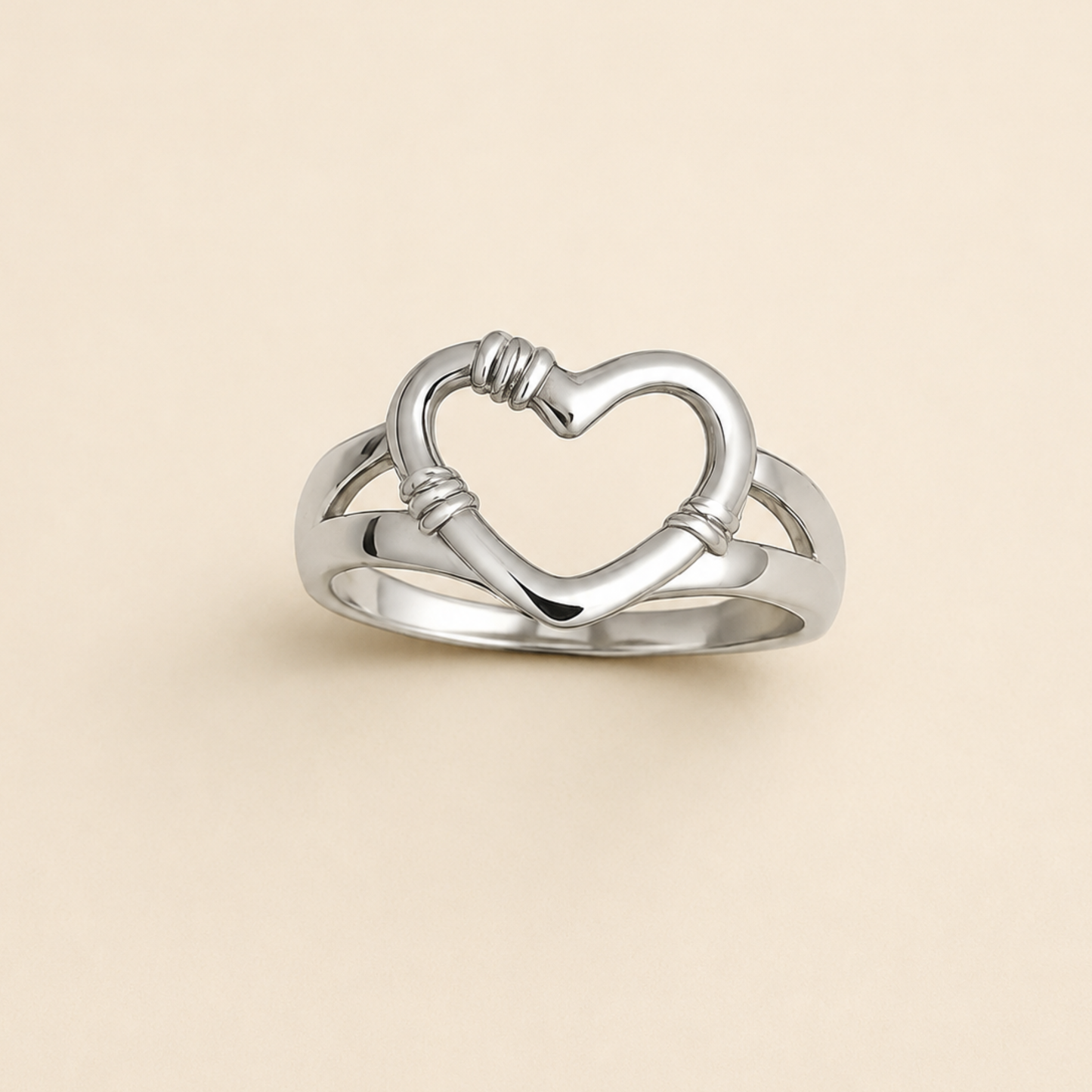 Silver Promise Heart Ring