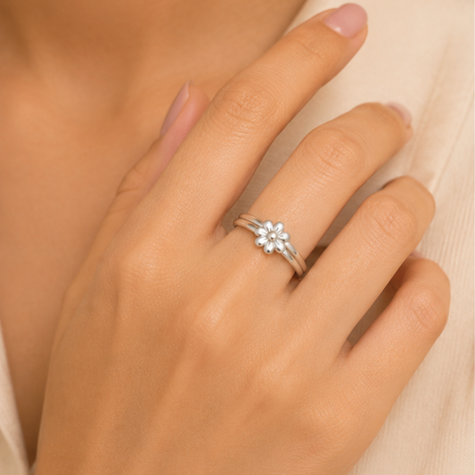 Flower Charm Ring