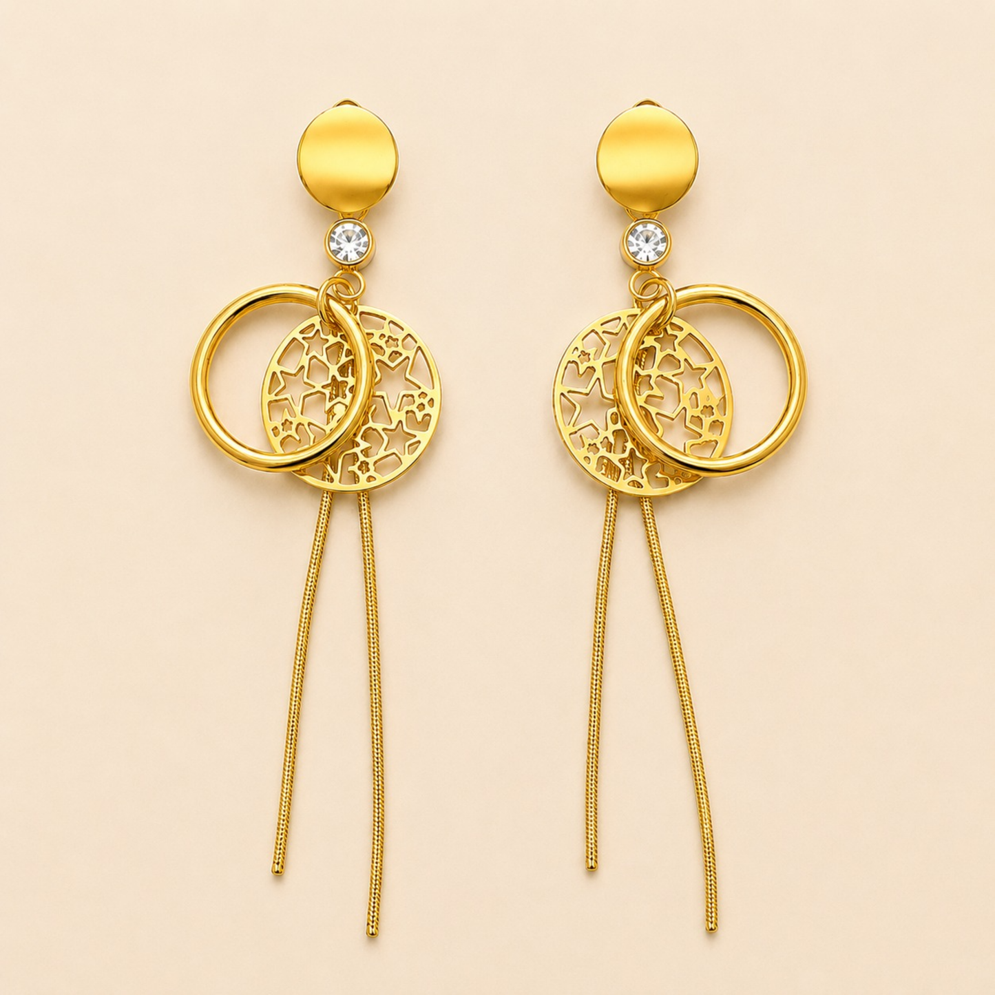 Celeste Gold Tassel Earrings